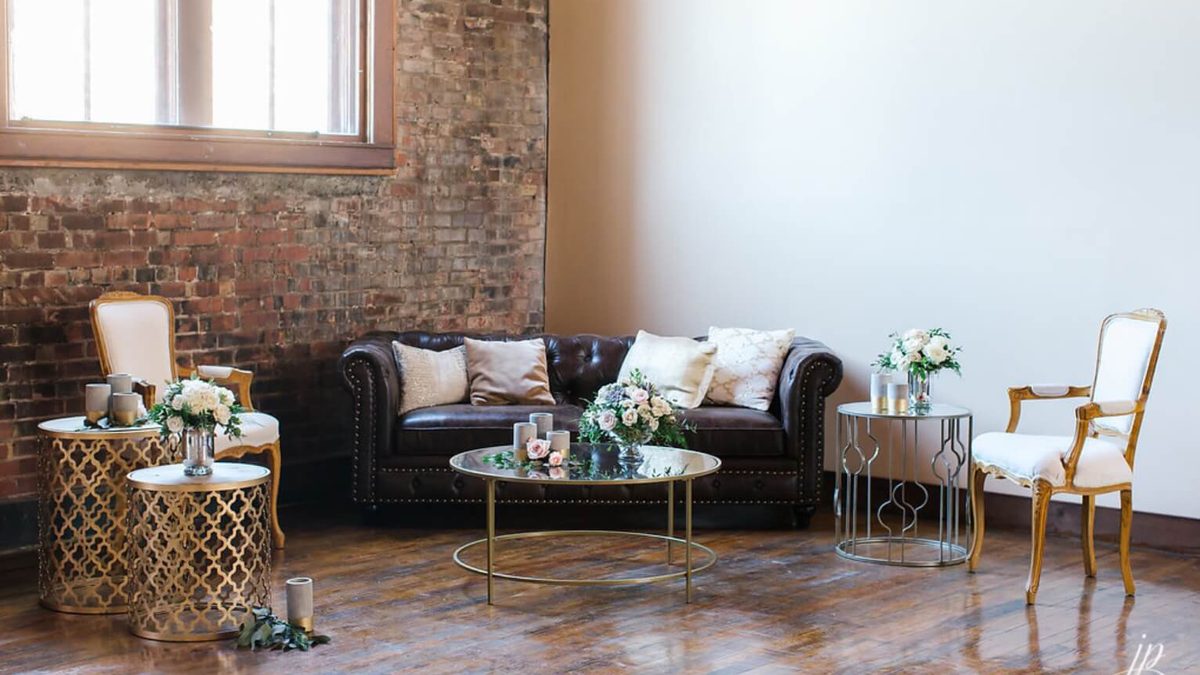 Reception seating in the ballroom