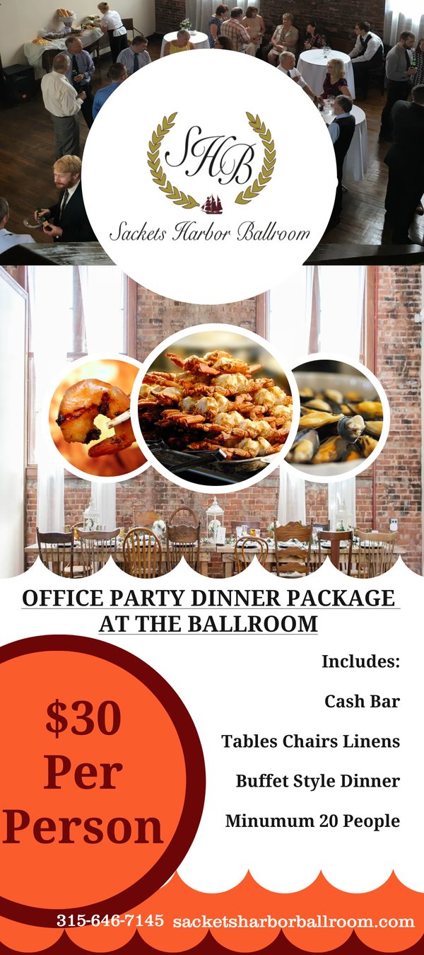 Office dinner party package at the Ballroom