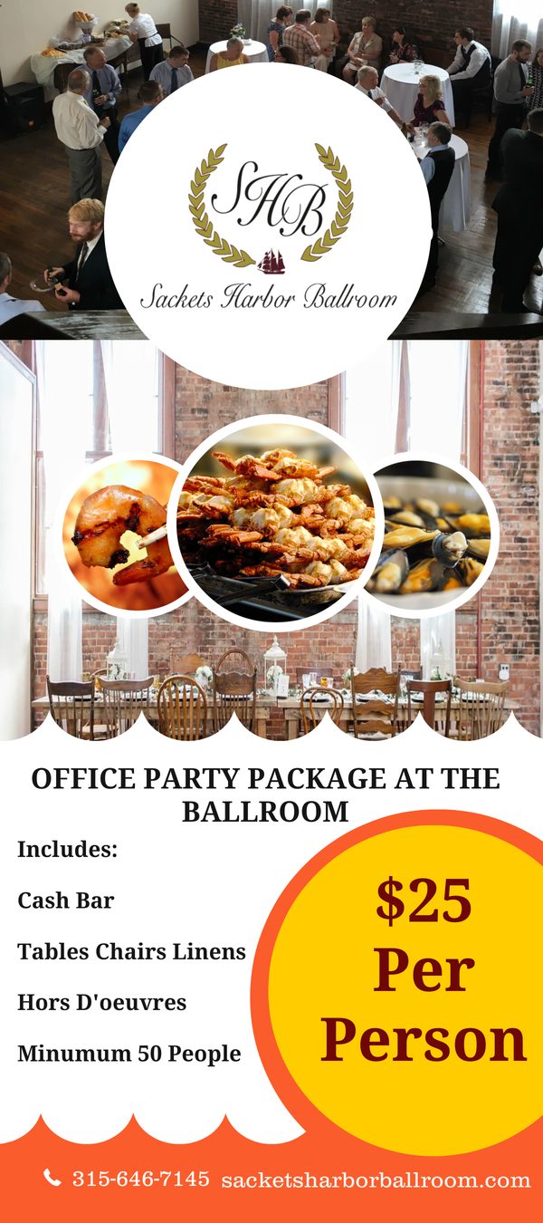 Holiday office party package at the Ballroom